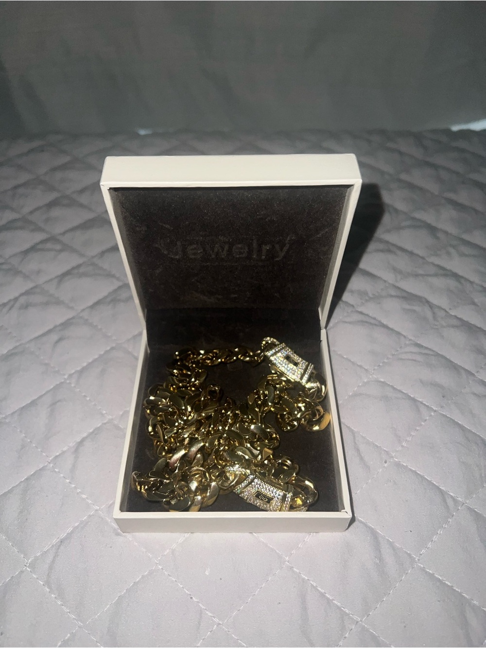14K Gold-Plated Cuban Link Chain & Bracelet Set